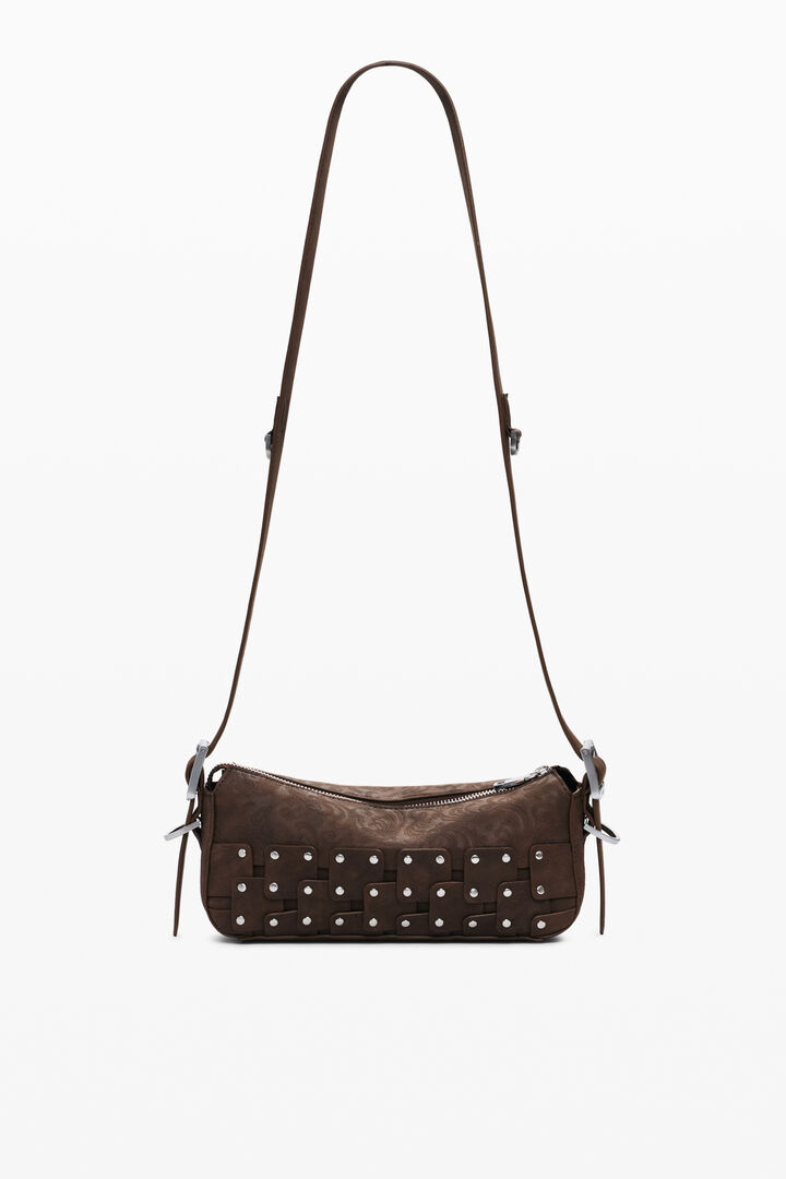 Small studded patch baguette bag | Desigual