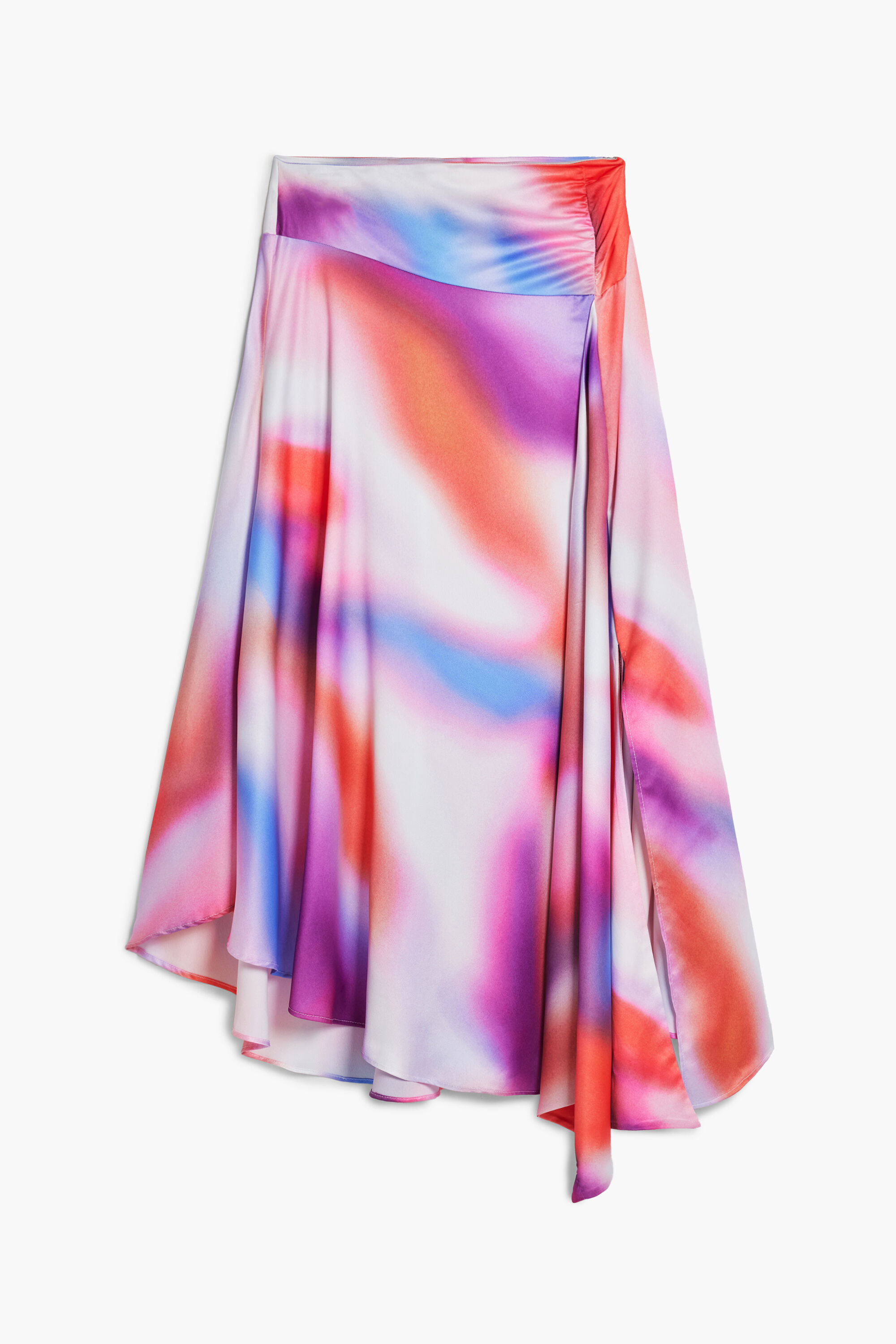 Desigual, Asymmetrischer langer Rock mit Farbverlauf, Polyester, XS