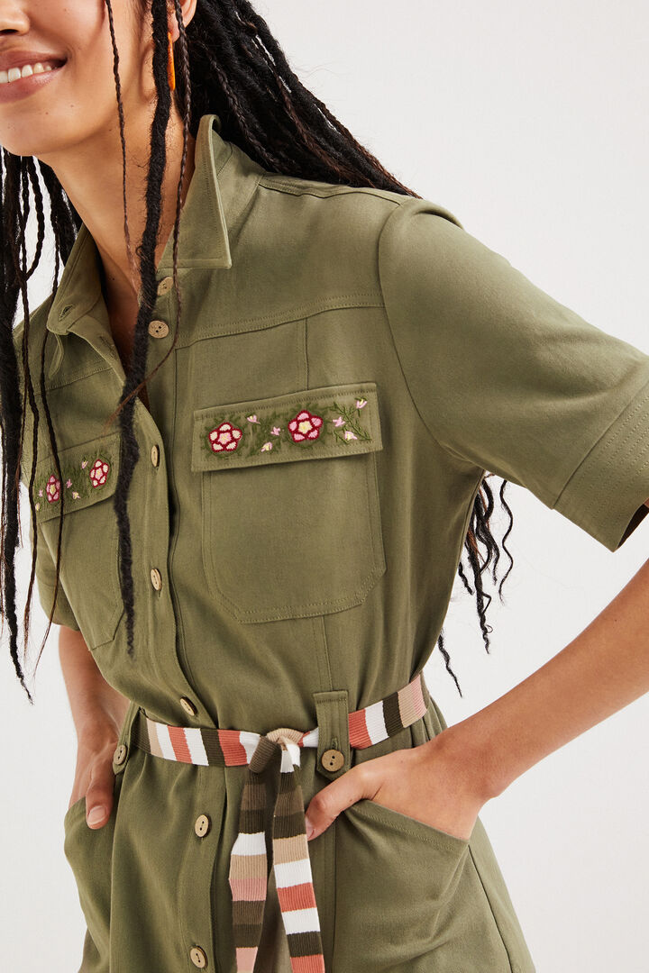 Košilové šaty khaki | Desigual