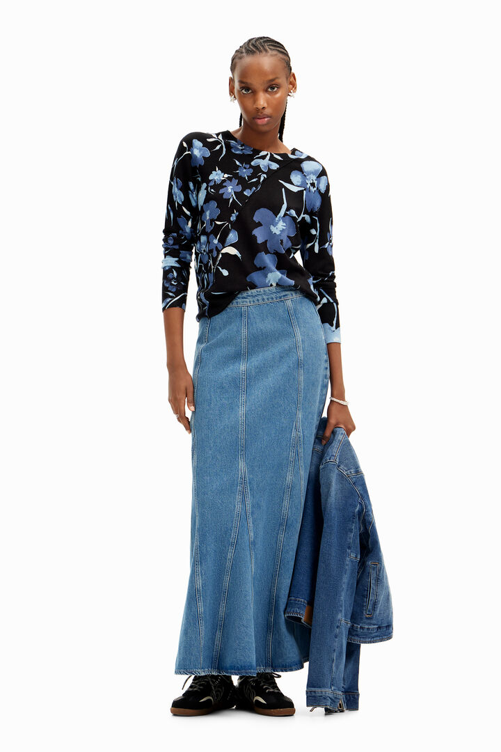 Patchwork floral pullover | Desigual