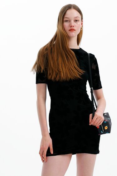 Short slim floral dress | Desigual