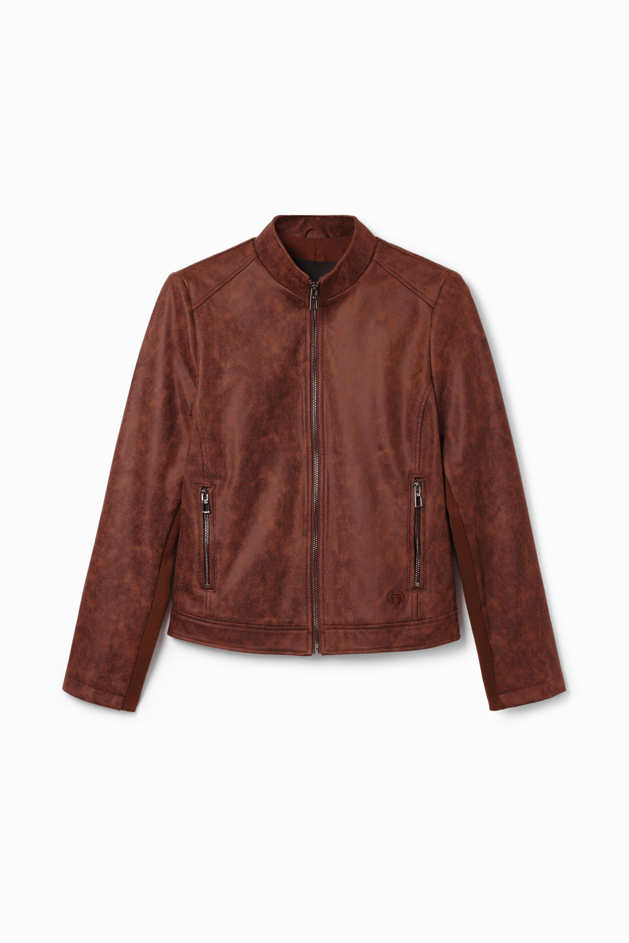 Cazadora biker slim - BROWN - S
