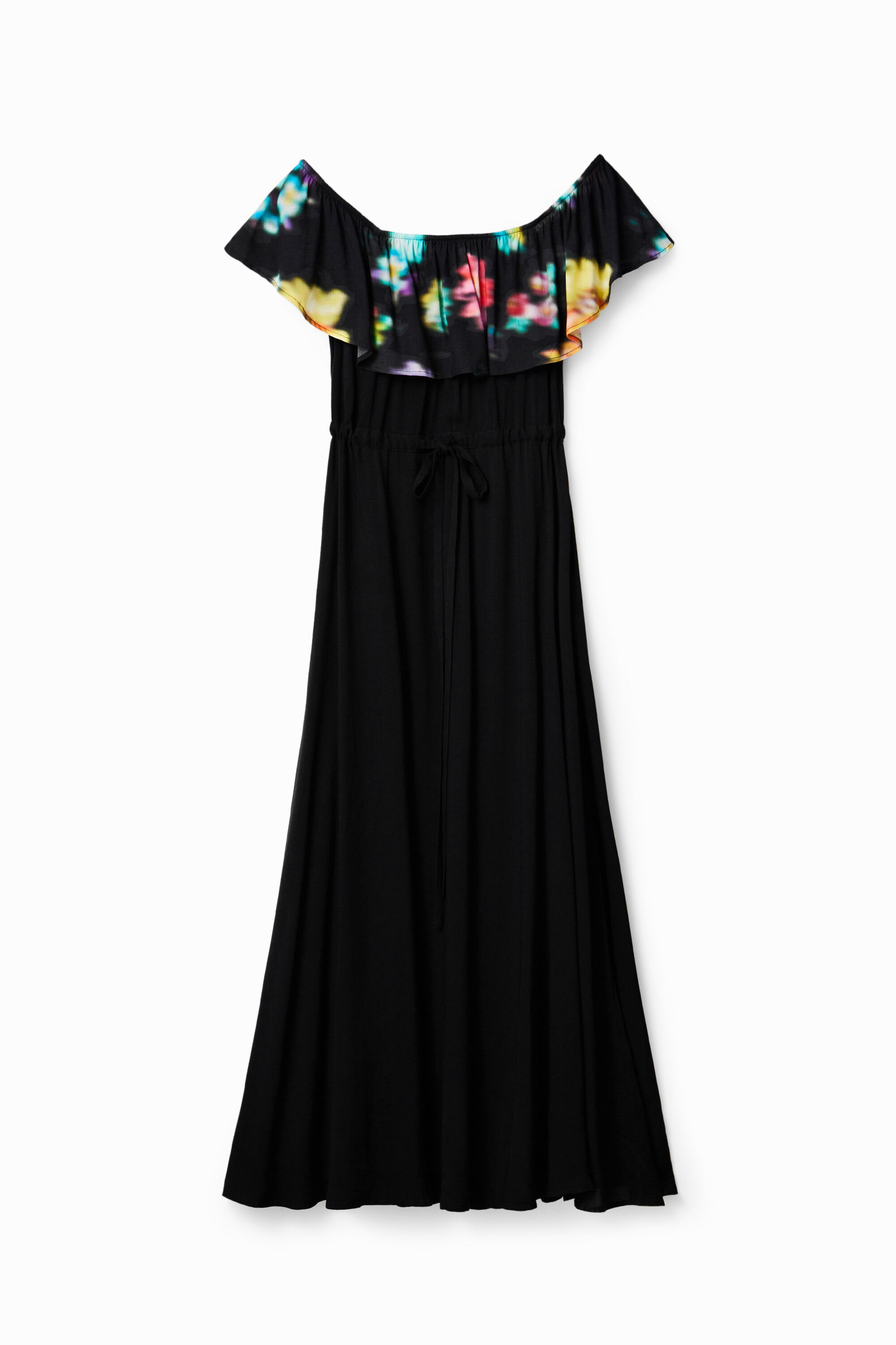 Desigual Long blurry ruffle dress