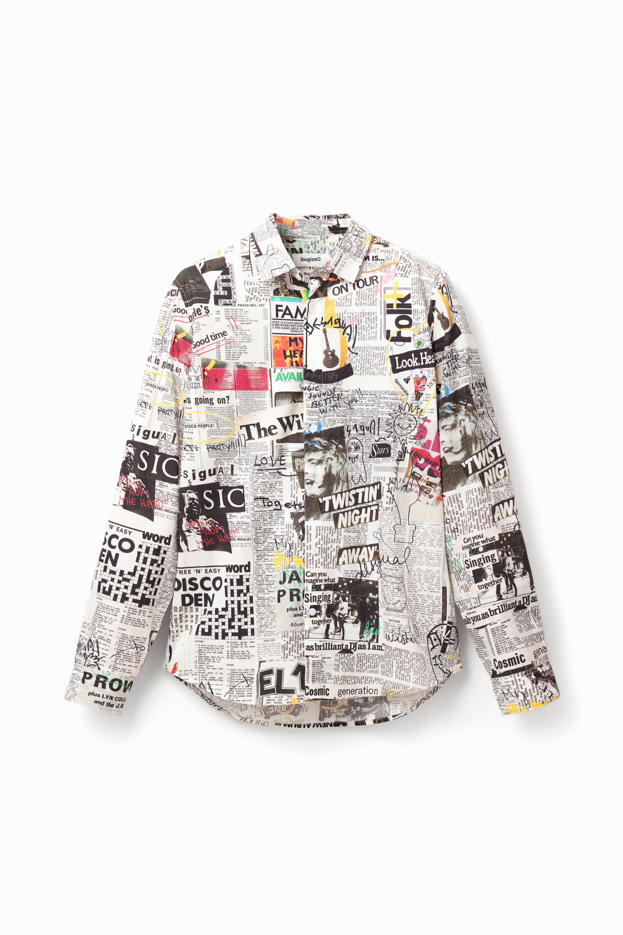 Arty newspaper shirt