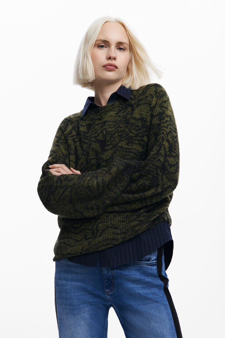 Arty print sweater
