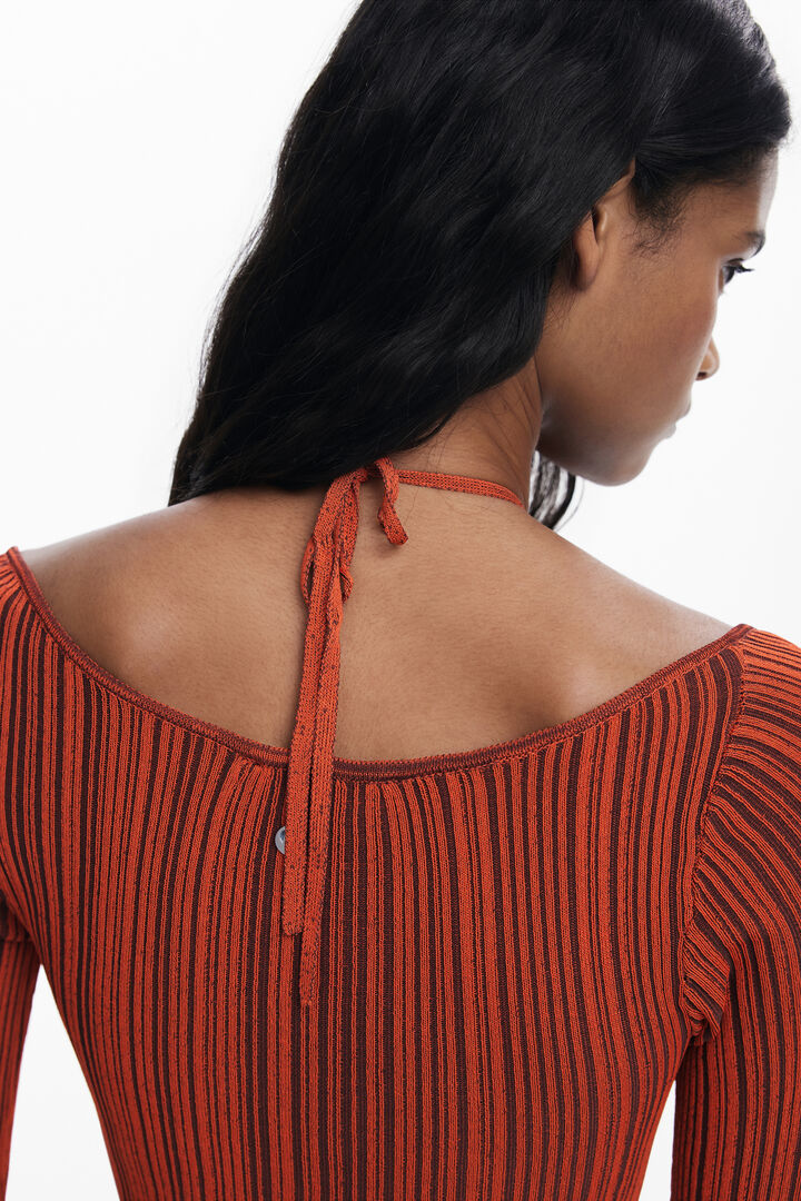 Robe moulante à décolleté croisé | Desigual