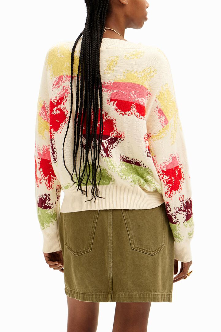 Oversize floral pullover | Desigual