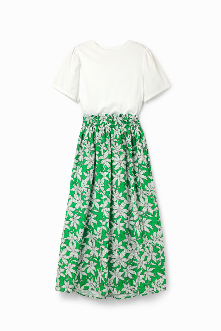 Vestido midi combinado flores | Desigual