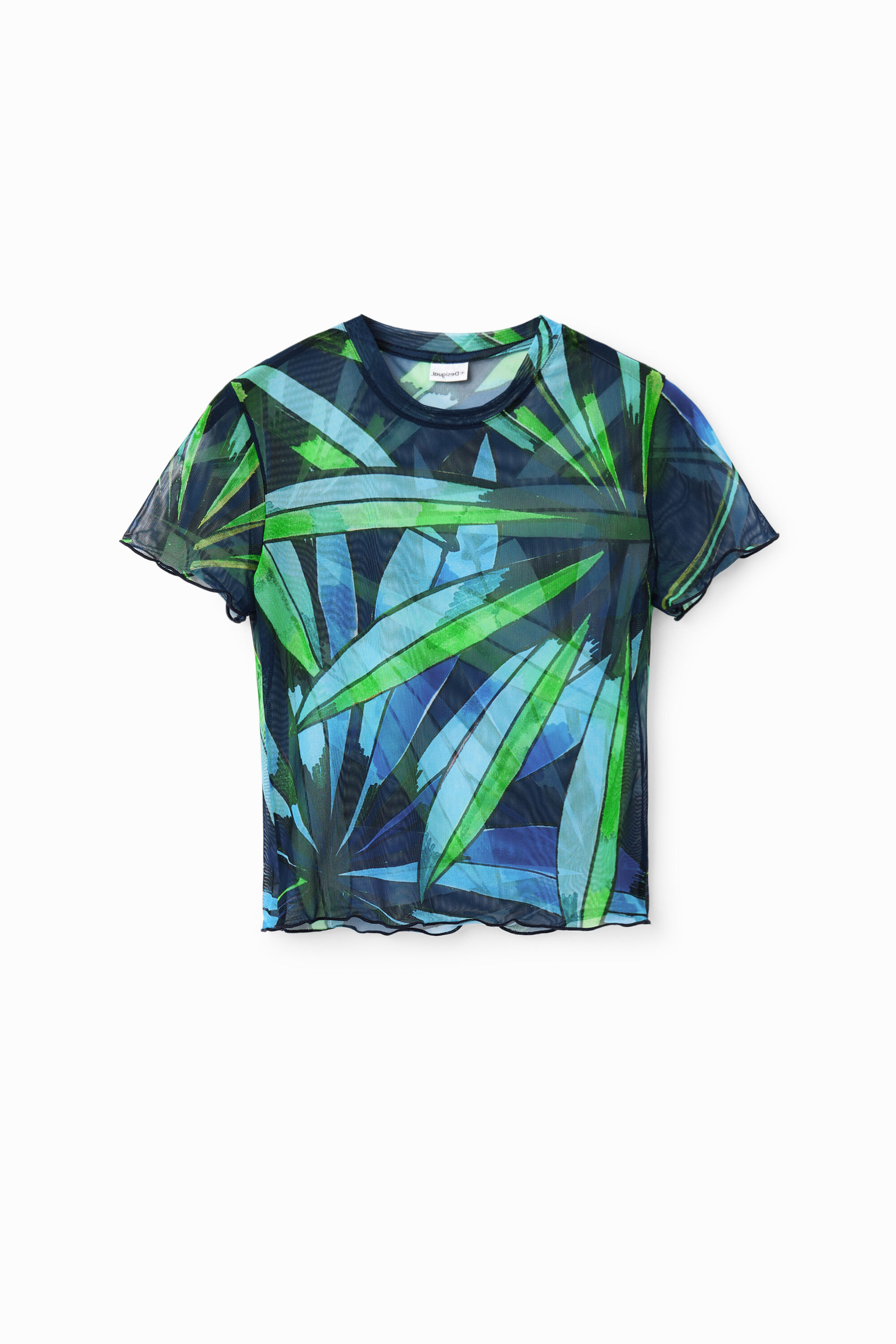 Maglietta corta tulle tropicale - BLUE (L)