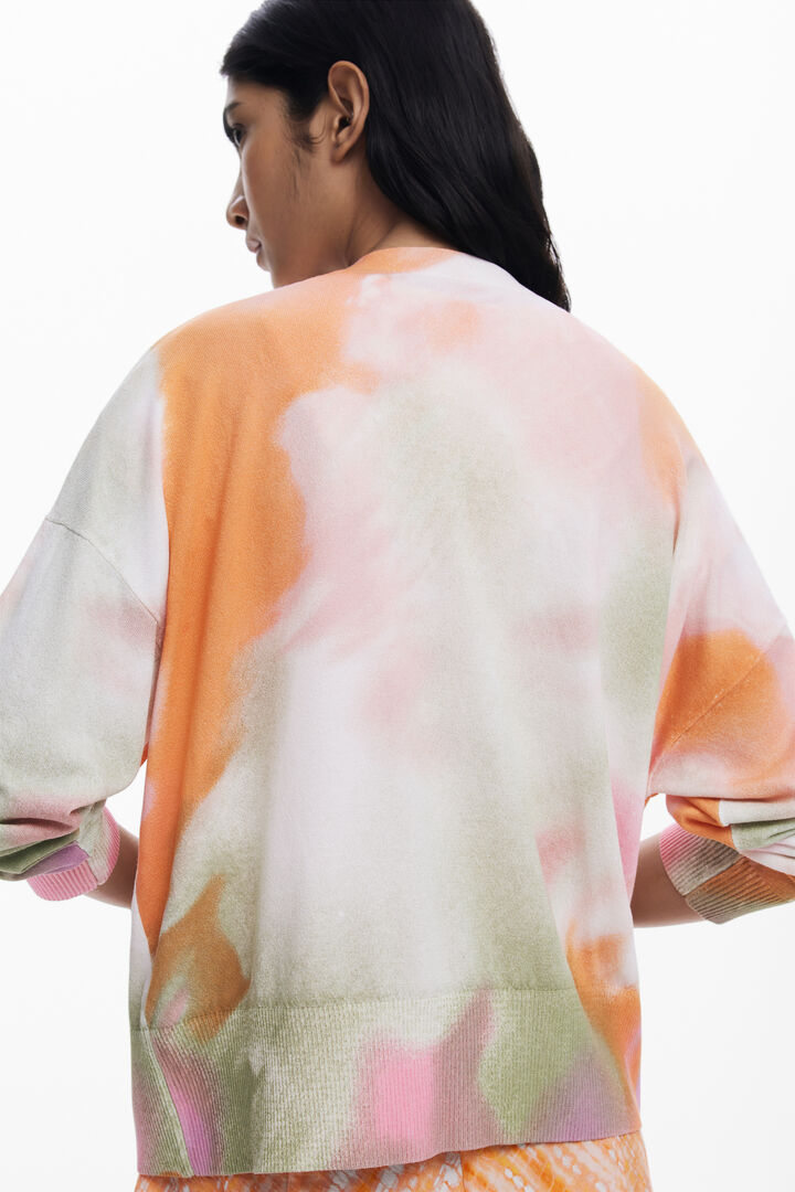 Cardigan à fleurs tie-dye | Desigual