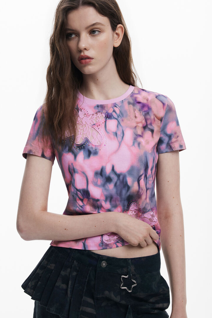 T-shirt à fleurs Collina Strada | Desigual