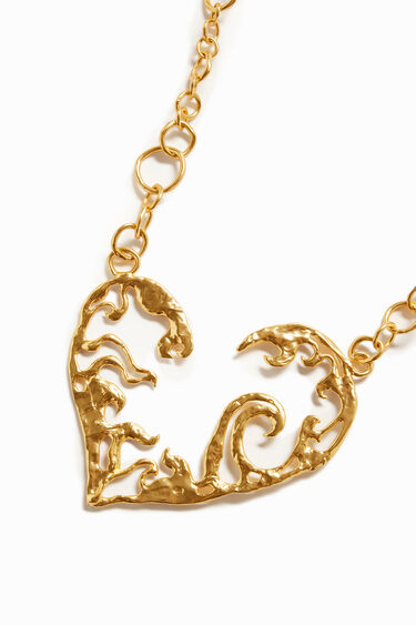 Zalio gold plated heart necklace | Desigual