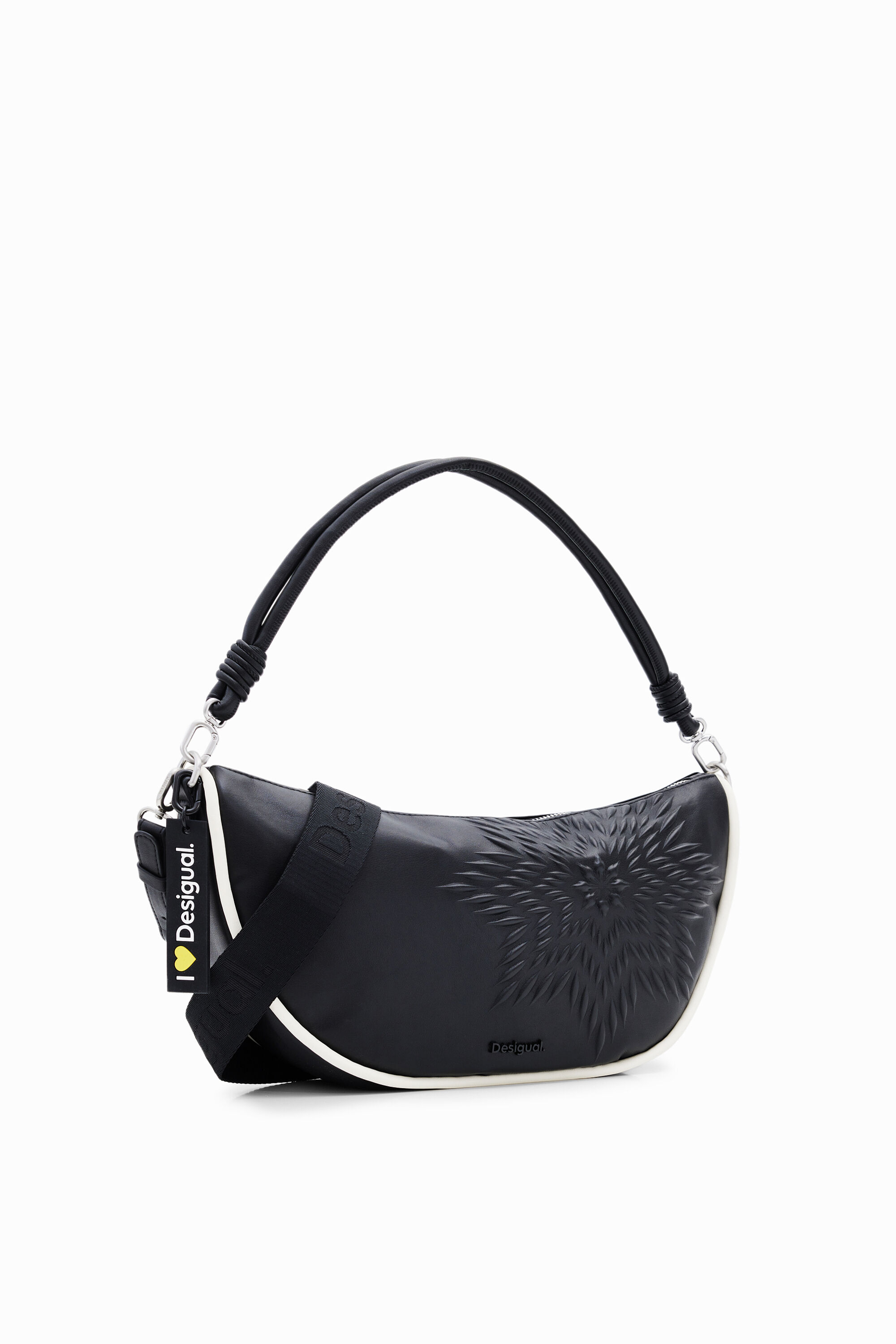 Elegant Black and White Designer Oval Sling Bag for Women -TBC001OSBW –  www.soosi.co.in