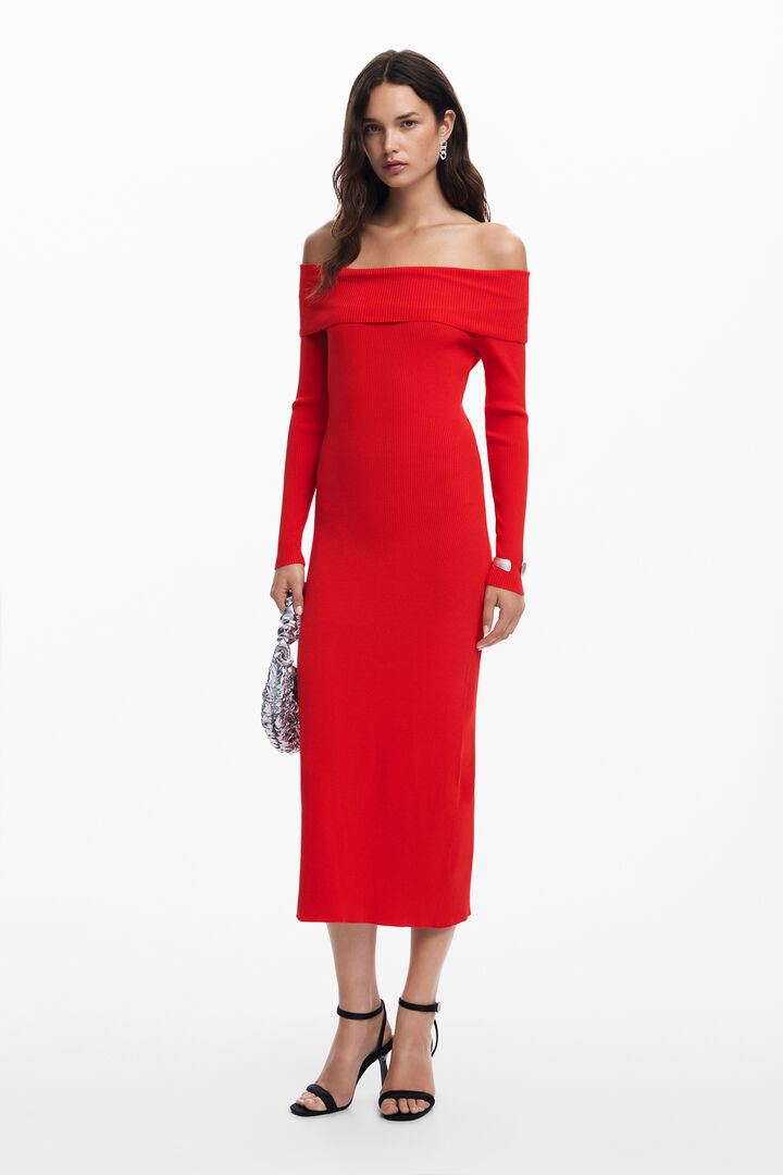 Vestido escote bardot | Desigual