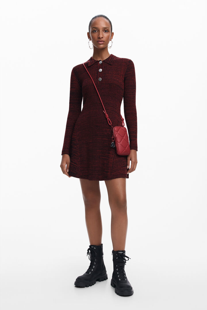 Polo neck short dress