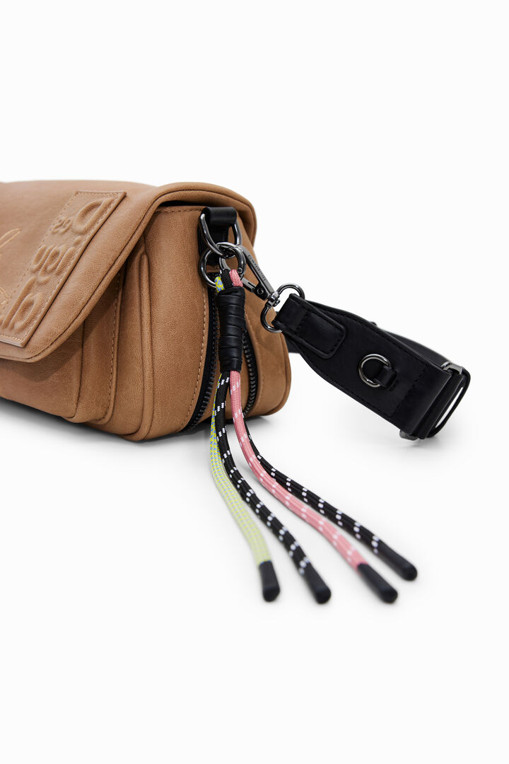 Small crossbody bag with embossed flowers | Desigual
