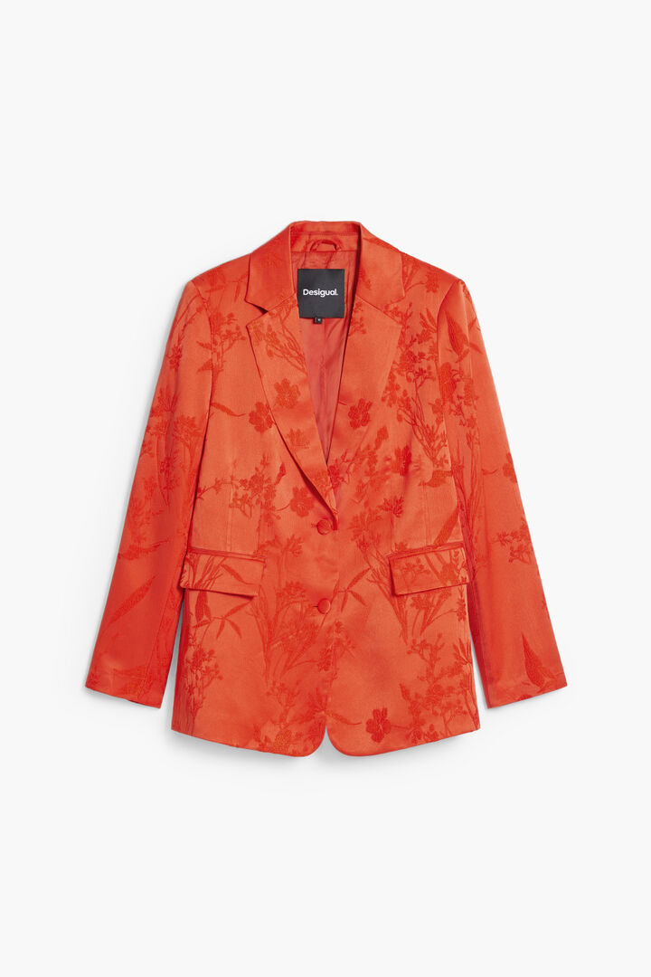 Embroidered fitted blazer | Desigual