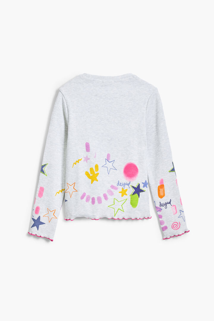 Rib T-shirt with neon designs | Desigual