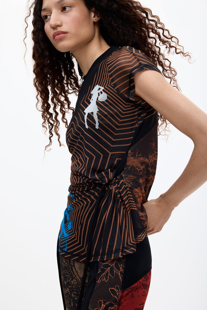 Printed tulle T-shirt Ottolinger