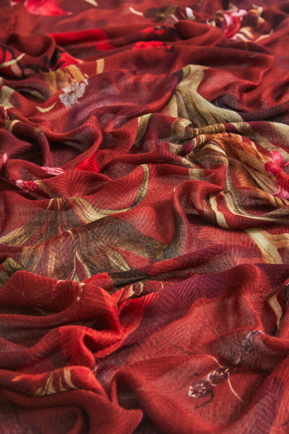 Rectangular foulard floral viscose | Desigual