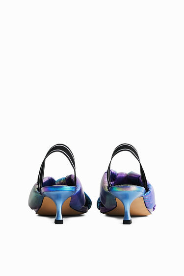 Sandalia tacón iridiscente | Desigual