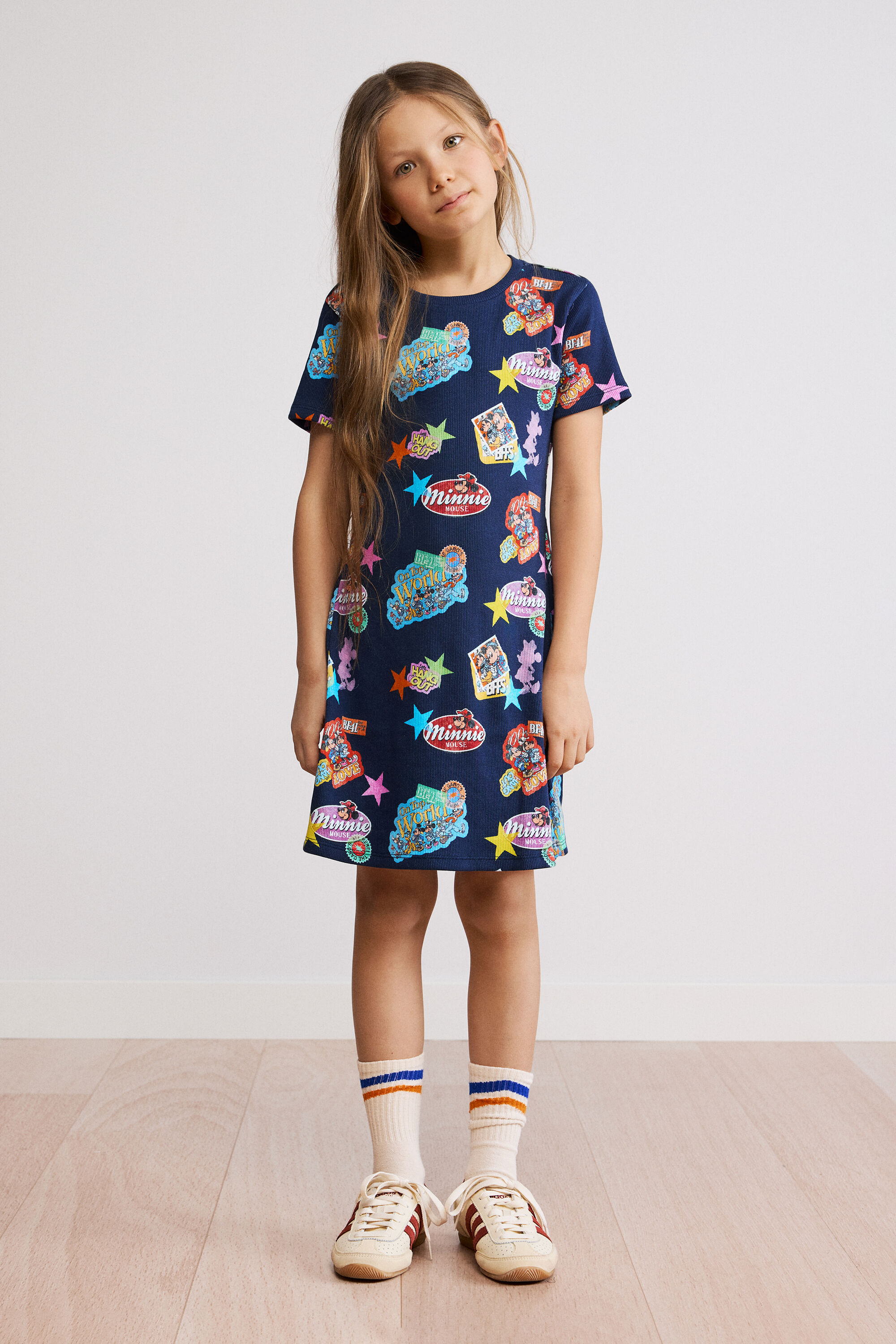 minnie mouse t shirt dress Disney Little Girls Minnie Hearts Short Sleeve T-shirt and Dress, 2 Pc. Set - Black