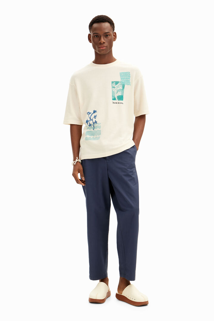 Short-sleeved watercolor t-shirt. | Desigual