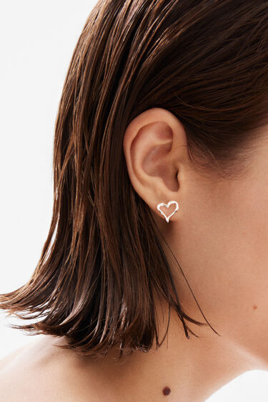 Zalio gold-plated heart earrings | Desigual