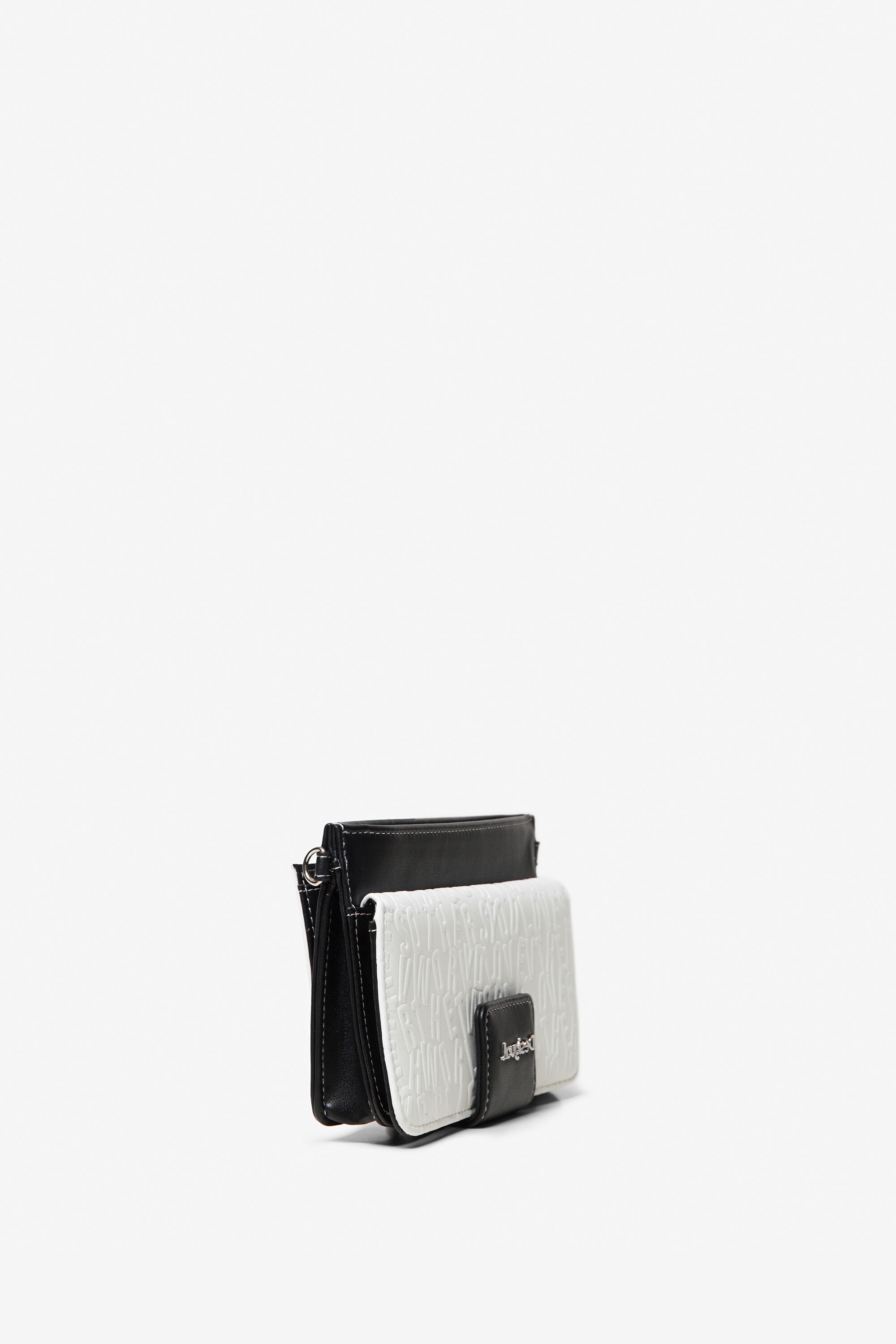 Clutch Billetero 2 en 1 con letras en relieve Desigual