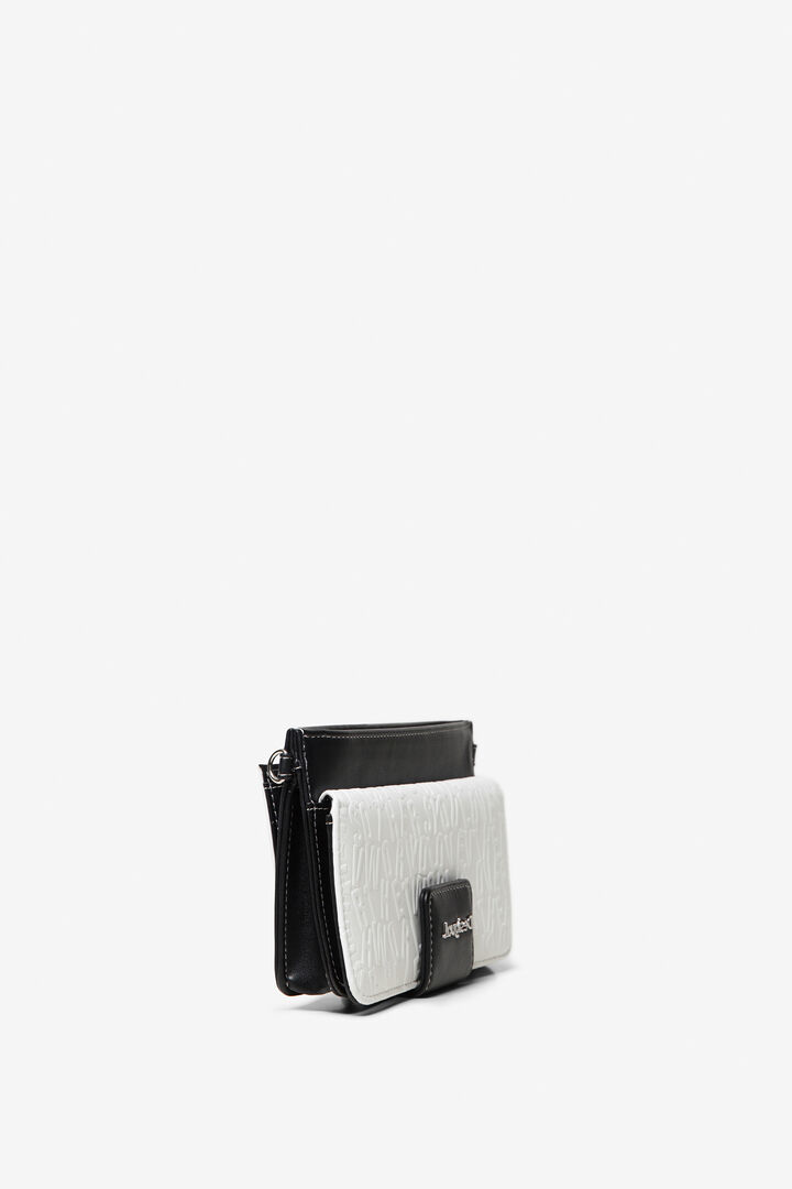 Clutch-Billetero 2-en-1 con letras en relieve | Desigual