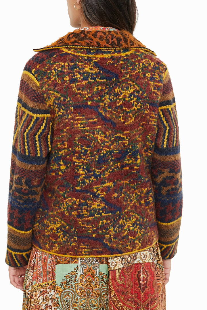 Dzianinowy kardigan w stylu boho | Desigual