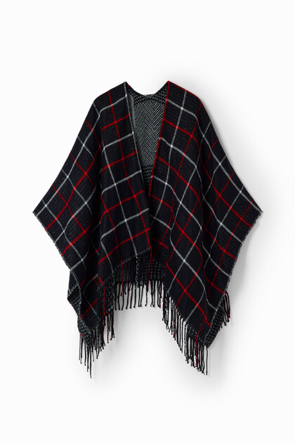 Poncho reversible cuadros
