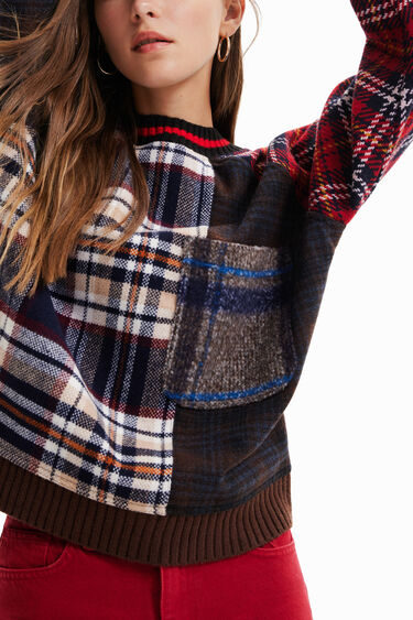 Sweatshirt lã tartã | Desigual
