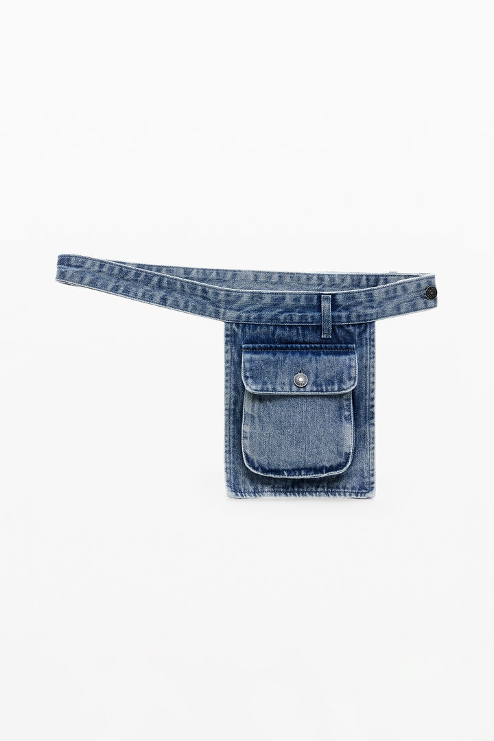 Denim pocket belt