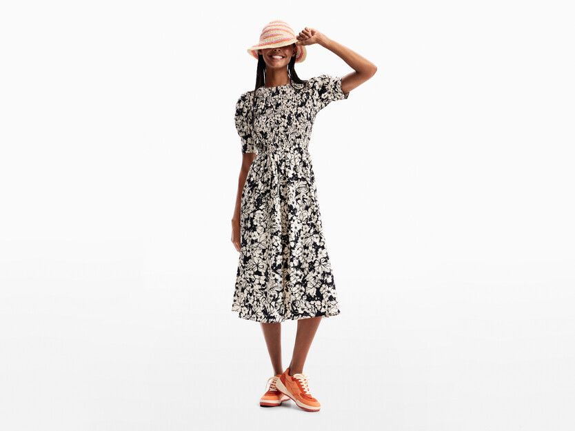 Midikleid Blumen