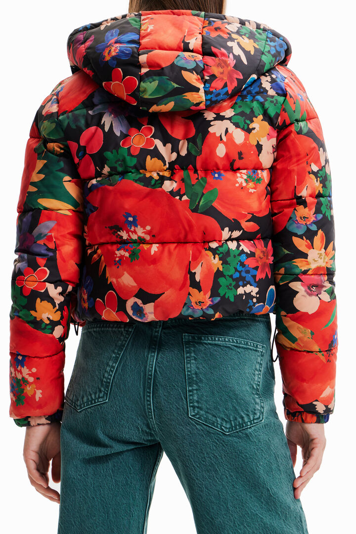 Piumino corto a fiori | Desigual