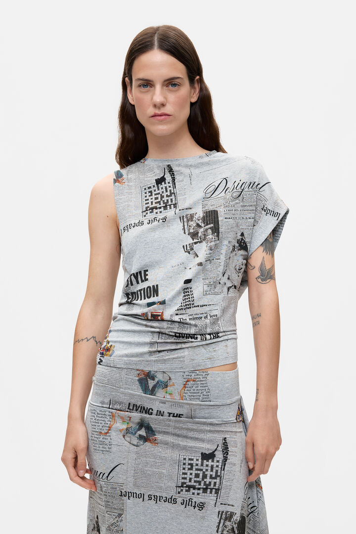 Bedrukt T-shirt 100% katoen
