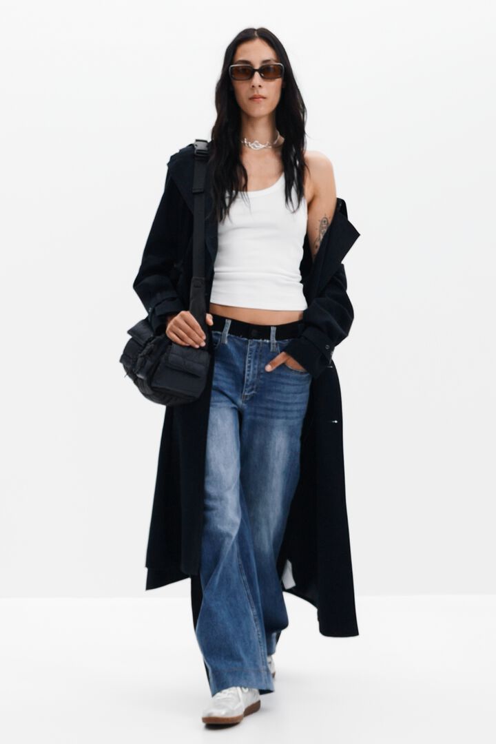 Combined denim pants | Desigual