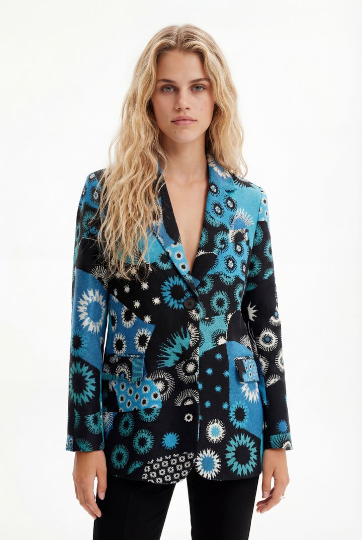 Patchwork jacquard blazer | Desigual