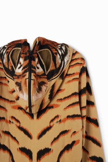 Bluza z kapturem z motywem tygrysa | Desigual