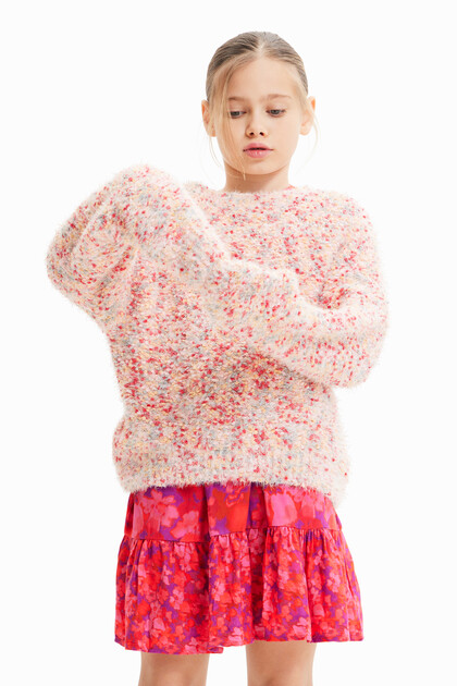 Bouclé texture pullover