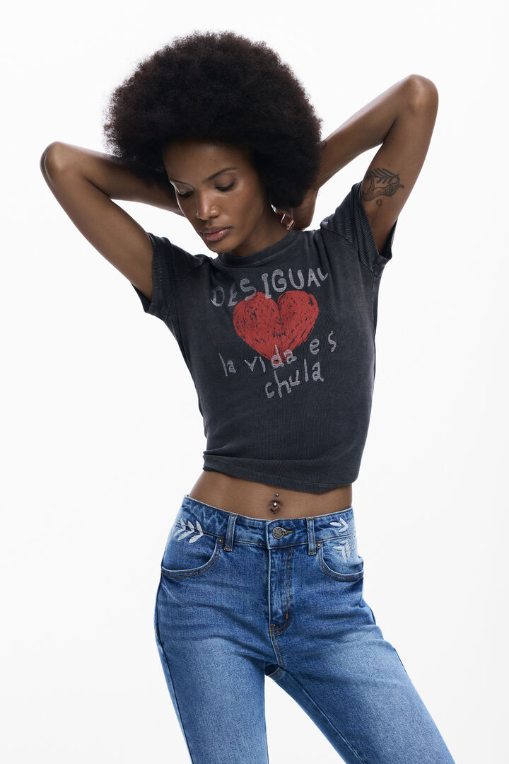 FLARED DENIM TROUSERS | Desigual