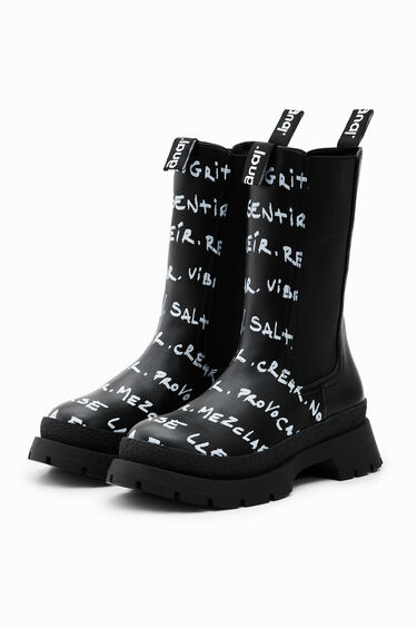 tsunami seguro Ilegible Bota chelsea alta mensajes | Desigual.com