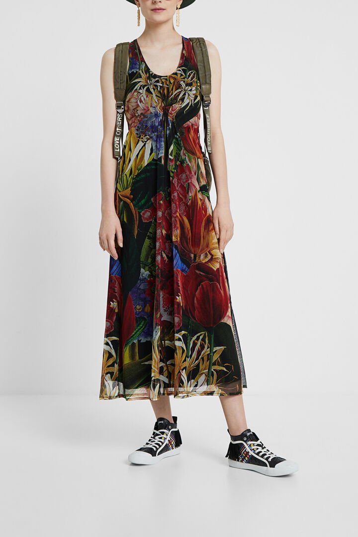 Vestido midi tropical | Desigual