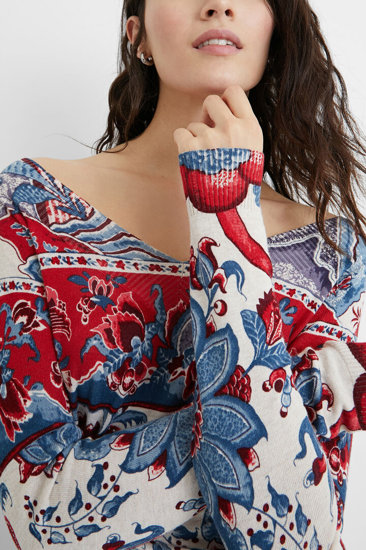 Floral knit jumper | Desigual