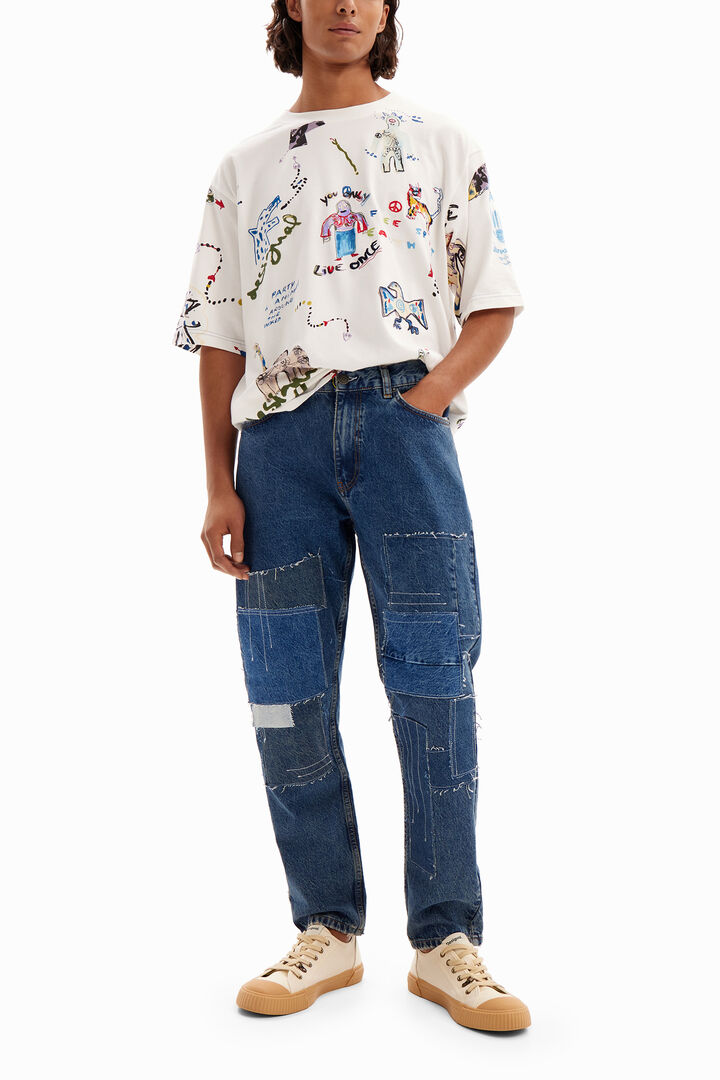 Patchwork carrot jeans | Desigual