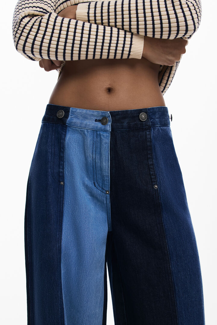 Wide Leg Jeans mit Einsätzen | Desigual