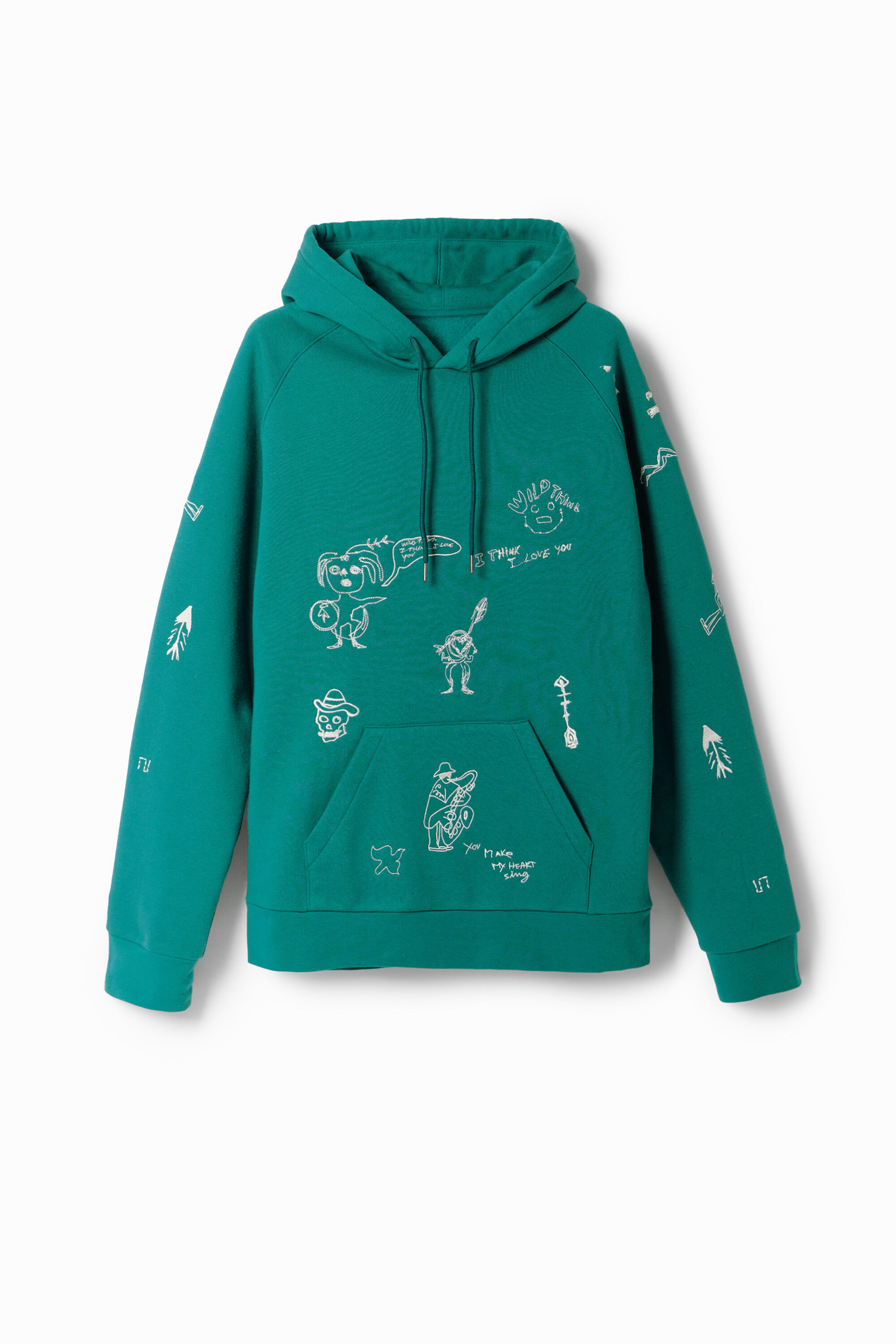Kapuzen-Sweater Stickereien