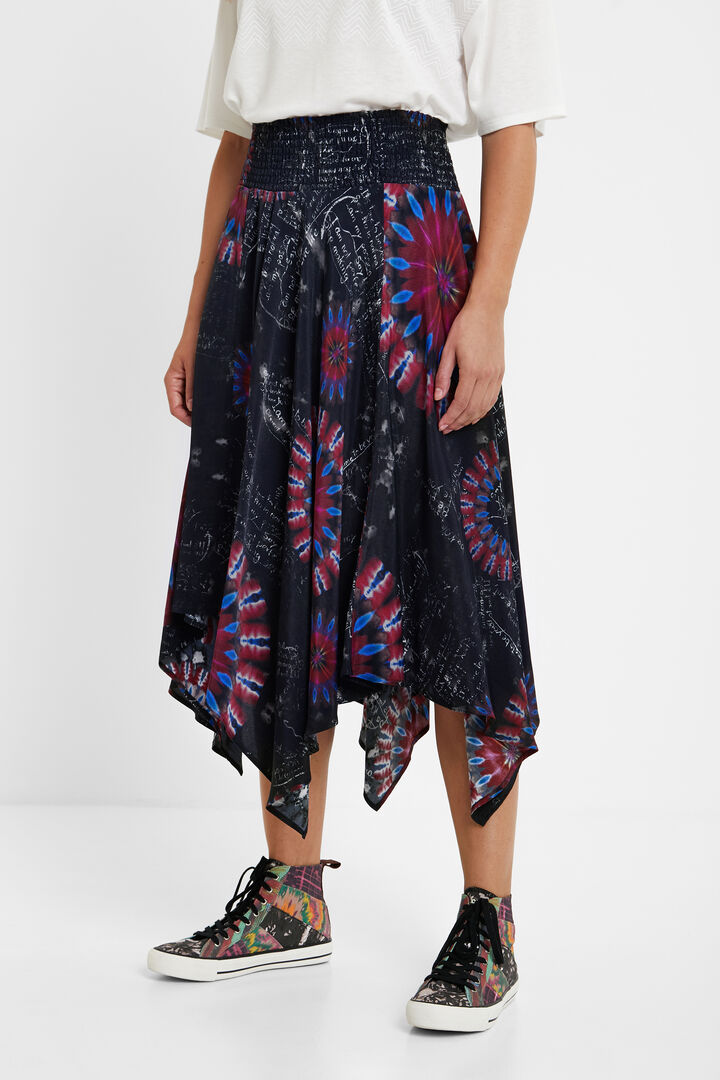 Asymmetric midi-skirt | Desigual