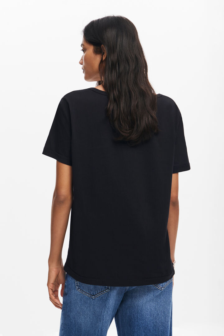 Camiseta escote pico flor | Desigual